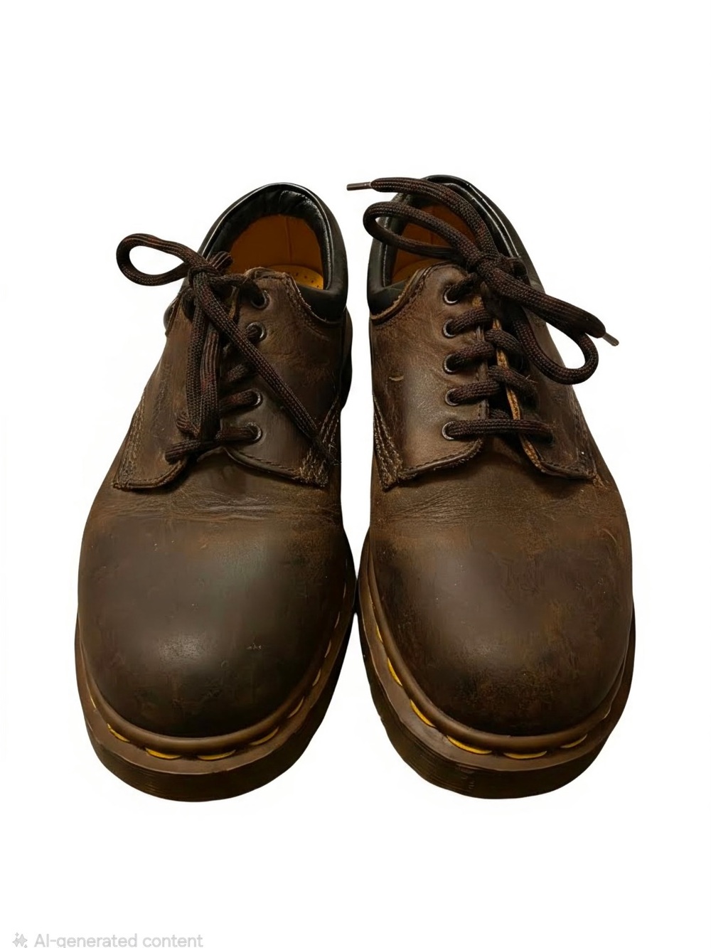 Dr. Martens Dark Brown Leather 3-Eye Derby - Picture 2 of 3